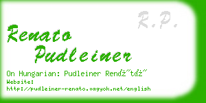 renato pudleiner business card